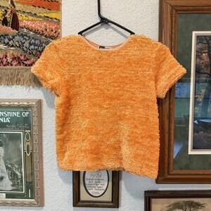 Vintage 80s/90s RARE Disco Knitworks Stretchy Knit Womens Shirt Size S/M